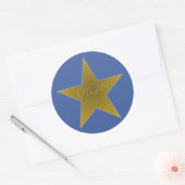 Rock Star Anniversaire Nom de fête Stickers Blue G (Enveloppe)