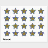 Rock Star Anniversaire Nom de fête Stickers Blue G (Feuille)