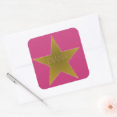 Rock Star Anniversaire Nom de fête Stickers Pink G (Enveloppe)