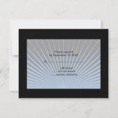 Rock Star Bar Mitzvah RSVP Reply Card Black Silver (Achterkant)