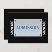 Rock Star Bar Mitzvah RSVP Reply Card Black Silver (Voorkant / Achterkant)