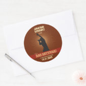 Rock Star Bar Mitzvah Sticker in Bruin (Envelop)