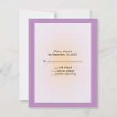 Rock Star Bat Mitzvah Reply Kaart-Paarse Roze RSVP Kaartje (Achterkant)