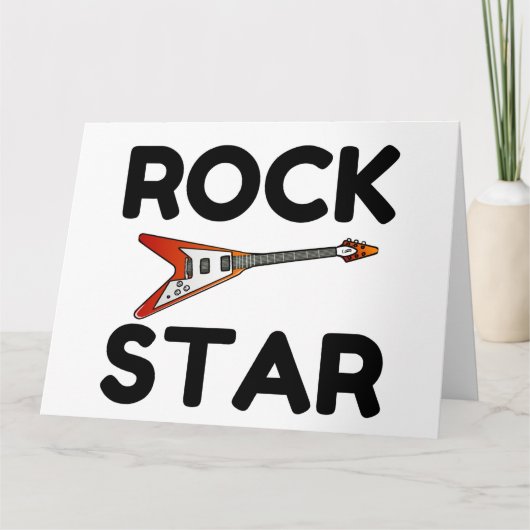 Rock Star Bedankkaart (Voorkant)