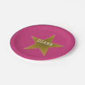 Rock Star Birthday Bord Pink Gold (Gekanteld)