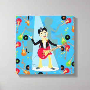 Rock Star Boy verjaarfeestje Canvas Afdruk