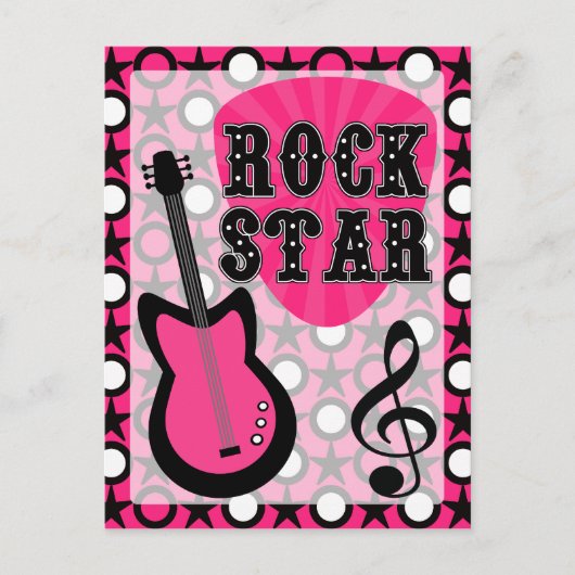 Rock Star Briefkaart (Voorkant)