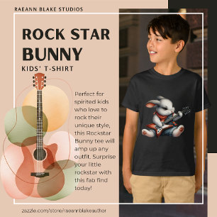 Rock Star Bunny Kids T-shirt