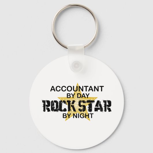 Rock Star by Night - Accountant Sleutelhanger (Voorkant)