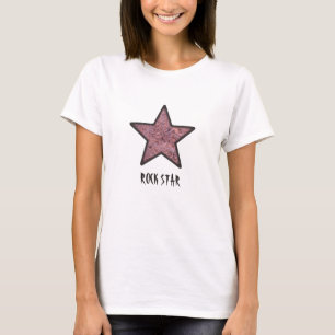 Rock Star Cool Rock textuur met aangepaste tekst T-shirt