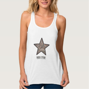 Rock Star Cool Rock textuur met aangepaste tekst Tanktop
