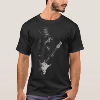 Rock Star Dachshund Speelt T-shirt