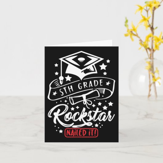 Rock Star, de vijfde klas, heeft het grappige eind Kaart (Gele Bloem)