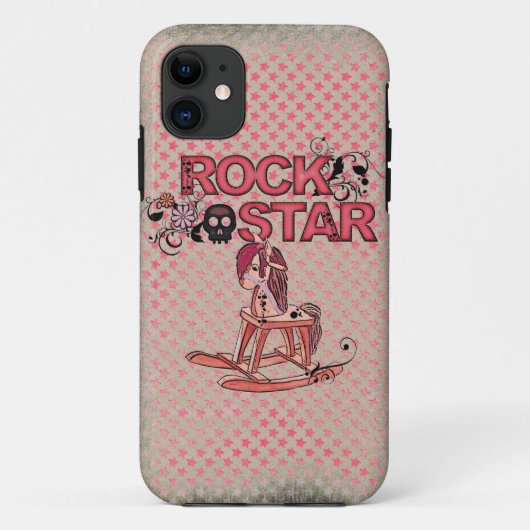 Rock star drôle cheval à bascule iphone 5 coque (Dos)