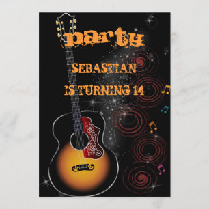 Rock Star - Einladungskarten Kaart