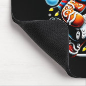 Rock Star Gingerbread Christmas Guitar Lights Men  Muismat (Hoek)