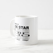 Rock Star Guitar Chord Funny Mug Humour (Devant gauche)