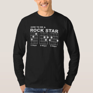 Rock Star Guitar Chords Funny Shirt Humor