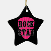 Rock Star Guitar Pick Keramisch Ornament (Rechts)