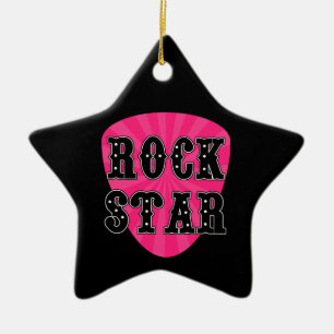 Rock Star Guitar Pick Keramisch Ornament