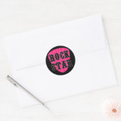 Rock Star Guitar Pick Ronde Sticker (Envelop)