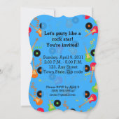 Rock star guitar player verjaardagsfeestje kaart (Achterkant)