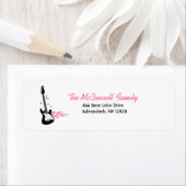 ROCK STAR GUITAR PRINTABLE ADRESETIKETTEN ETIKET (Insitu)