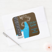 Rock Star guitar verjaardagsfeest stickers (Envelop)