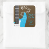 Rock Star guitar verjaardagsfeest stickers (Tas)