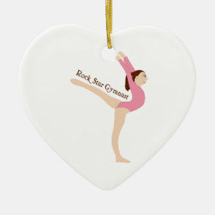 Rock Star Gymnast Keramisch Ornament