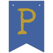 Rock Star Happy Birthday Banner Blue Gold (Derde vlag)