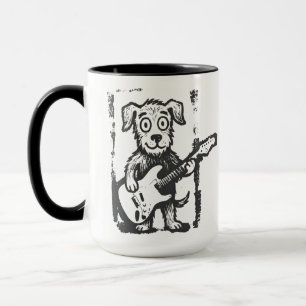 Rock Star Hondenmok, Vintage Y2K Puppy Koffiemok Mok