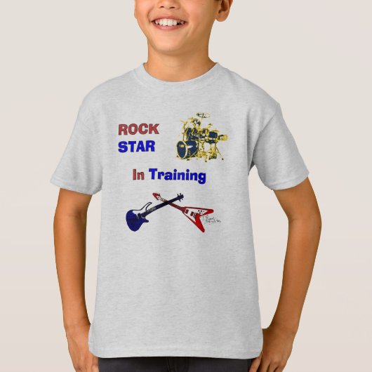 Rock Star in training T-shirt (Voorkant)