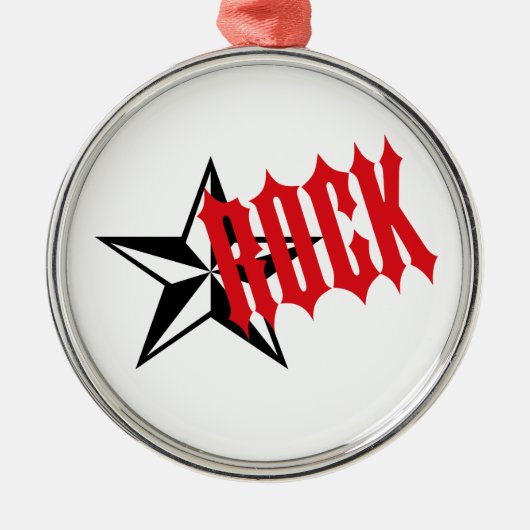Rock Star Metalen Ornament (Voorkant)