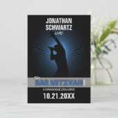 Rock Star Mitzvah in Black Silver Blue Kaart (Staand voorkant)