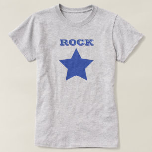 ROCK STAR   Navy Blue Star Women's Basic T-Shirt