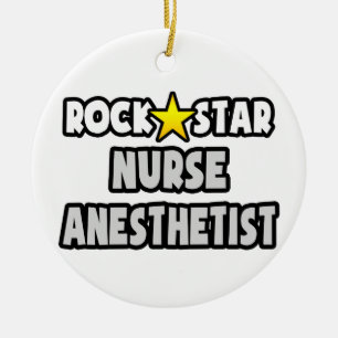 Rock Star Nurse Anesthetist Keramisch Ornament
