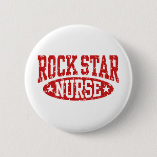 Rock Star Nurse Ronde Button 5,7 Cm