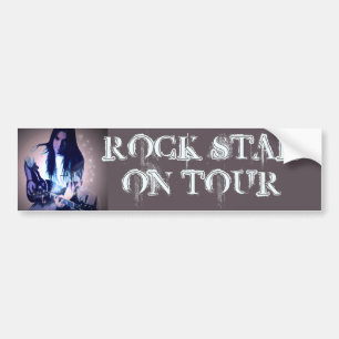 Rock Star op Tour (aanpasbaar) Bumpersticker