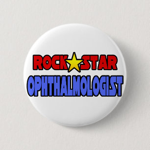 Rock Star Ophthalmoloog Ronde Button 5,7 Cm