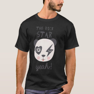 Rock Star Panda-vrienden T-shirt