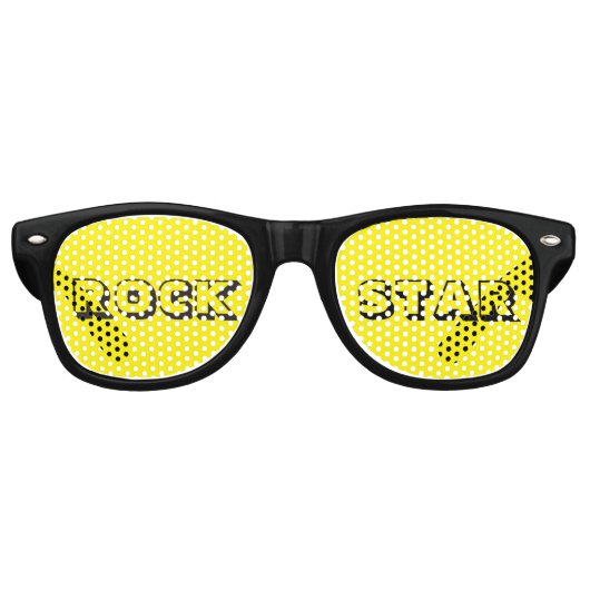 Rock Star Retro Party Shades Zonnebril (Voorkant)