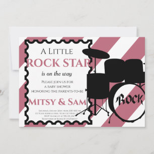Rock Star Rock a Bye Baby shower Invitation