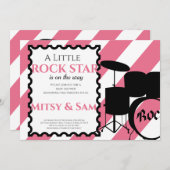 Rock Star Rock a Bye Baby shower Invitation (Devant / Derrière)