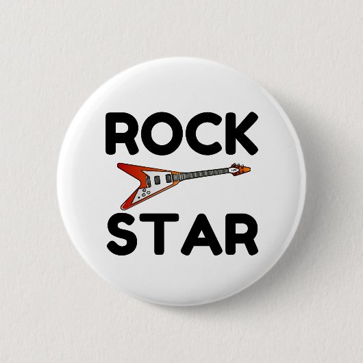 Rock Star Ronde Button 5,7 Cm (Voorkant)