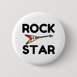 Rock Star Ronde Button 5,7 Cm