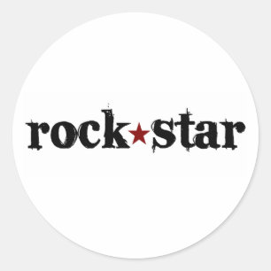 Rock Star Ronde Sticker