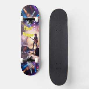 Rock Star Stage Verlichting Gitaar Versplinteren Skateboard