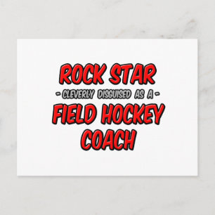 Rock Star ... Veldhockeycoach Briefkaart