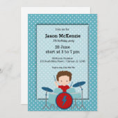 Rock Star verjaarfeest Kaart (Voorkant / Achterkant)